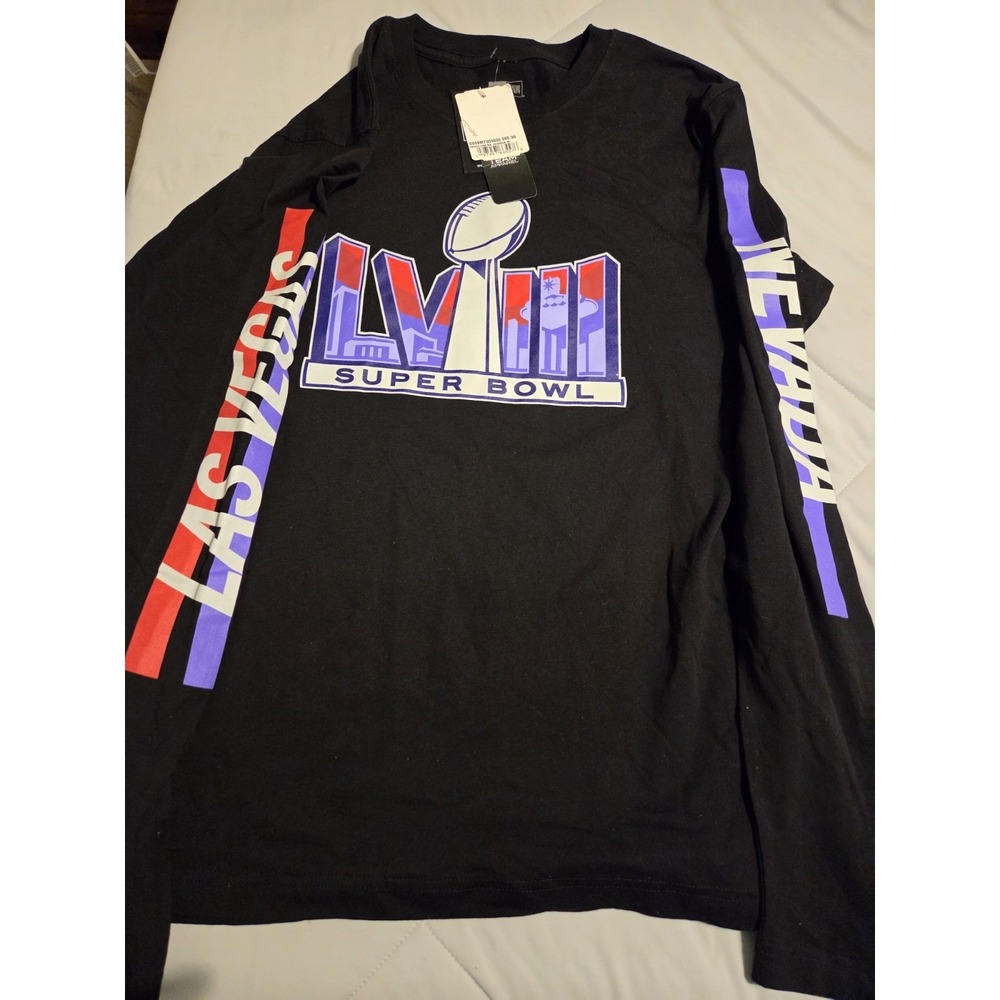 Super Bowl LVIII Las Vegas New Era Brand Long‎ Sleeve Tee Size Medium